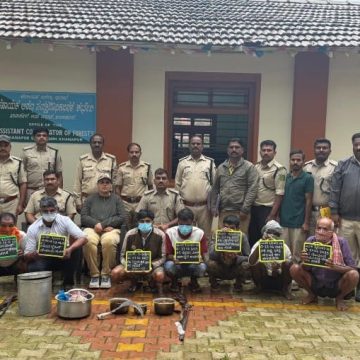 ಅರಣ್ಯಾಧಿಕಾರಿಗಳ ಭರ್ಜರಿ ಕಾರ್ಯಾಚರಣೆ, ಖಾನಾಪುರದಲ್ಲಿ ಕಡವೆ ಬೇಟೆಯಾಡಿದ್ದ 9ಜನರ ಬಂಧನ..!
